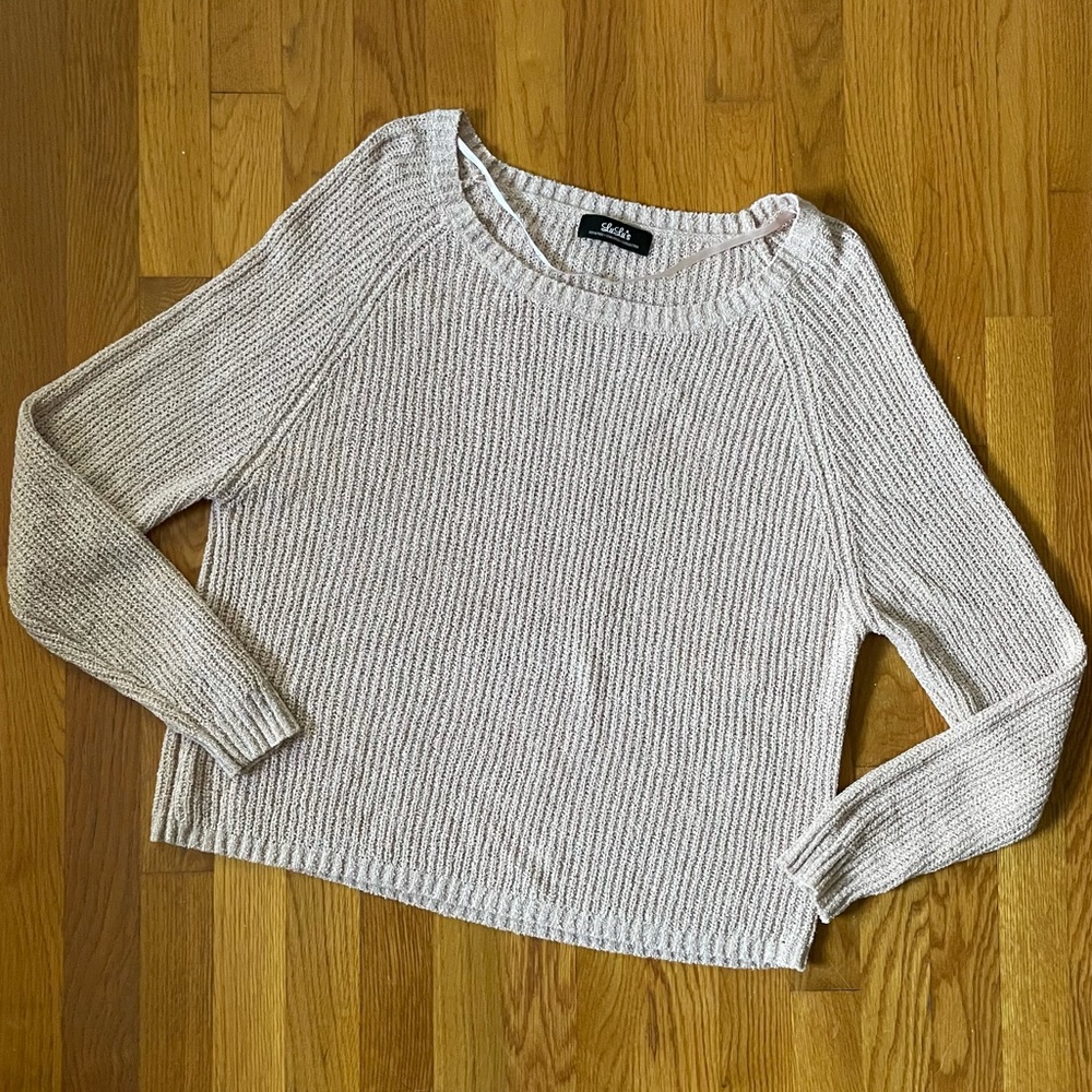 LULU’S Oversized Crop Sweater NWOT